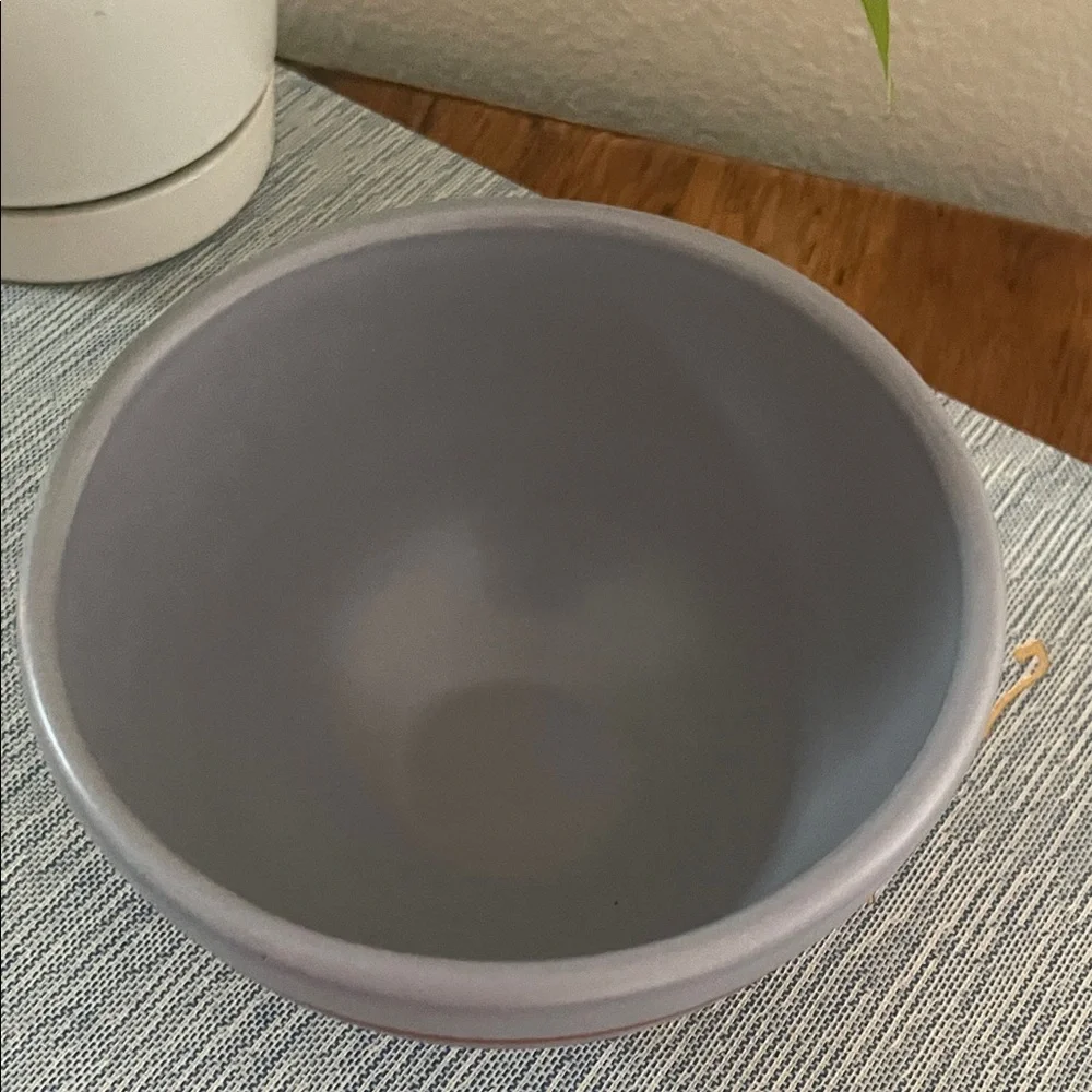 Set of 4 Starbucks Stoneware Swirl Bowls – Gray & Orange Stripes